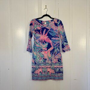 Lilly Pulitzer 3/4 length sleeve, cotton dress, XS